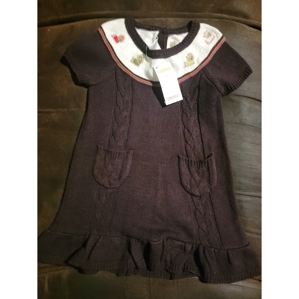 Gymboree pups and kissesโ sweater dress size 3t nwt
